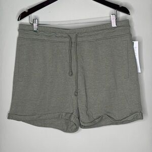 Threads 4 Thought Birdie Terry Roll Hem Sweat Short in Olive Green Size XL NWT